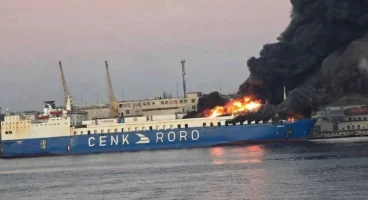 Odesa Türk TIR Gemisi Vuruldu: Chornomorsk Limanı’nda alev aldı